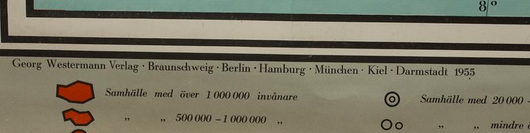 SKOLKARTA, P.A Nordstedts & Söner, 1930-tal.