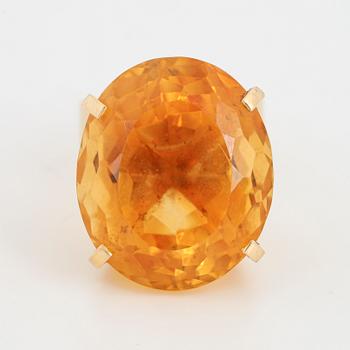 CECILIA JOHANSSON, a faceted citrine ring made in Göteborg 1986.