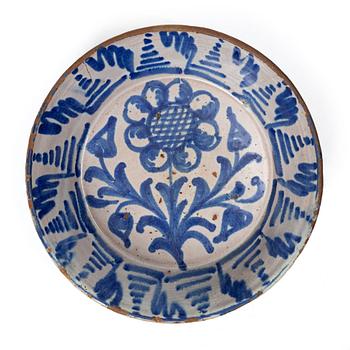 A bowl, faience, Spain, 19th century.