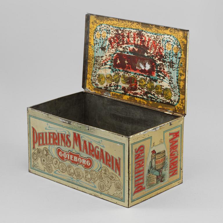 BURK, plåt, Pellerins Margarin, Göteborg, 1900-talets början.