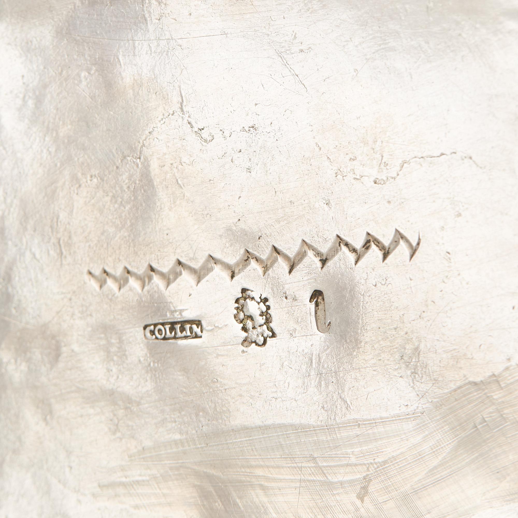 Johan Collin, teburk, stor, silver, Stockholm 1745. Senbarock.
