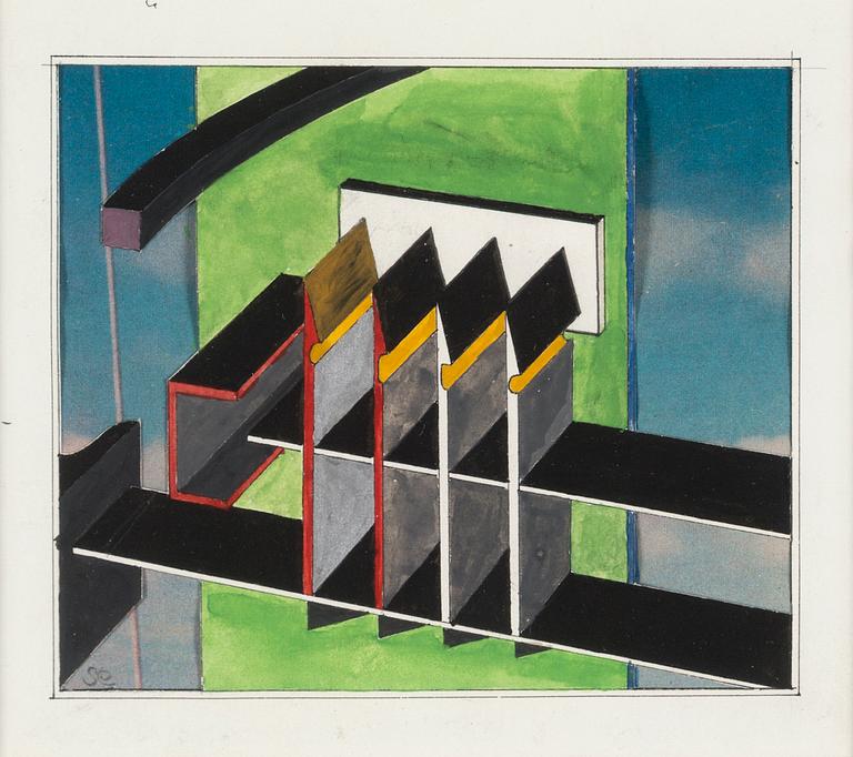 STEN EKLUND, gouache, signed.