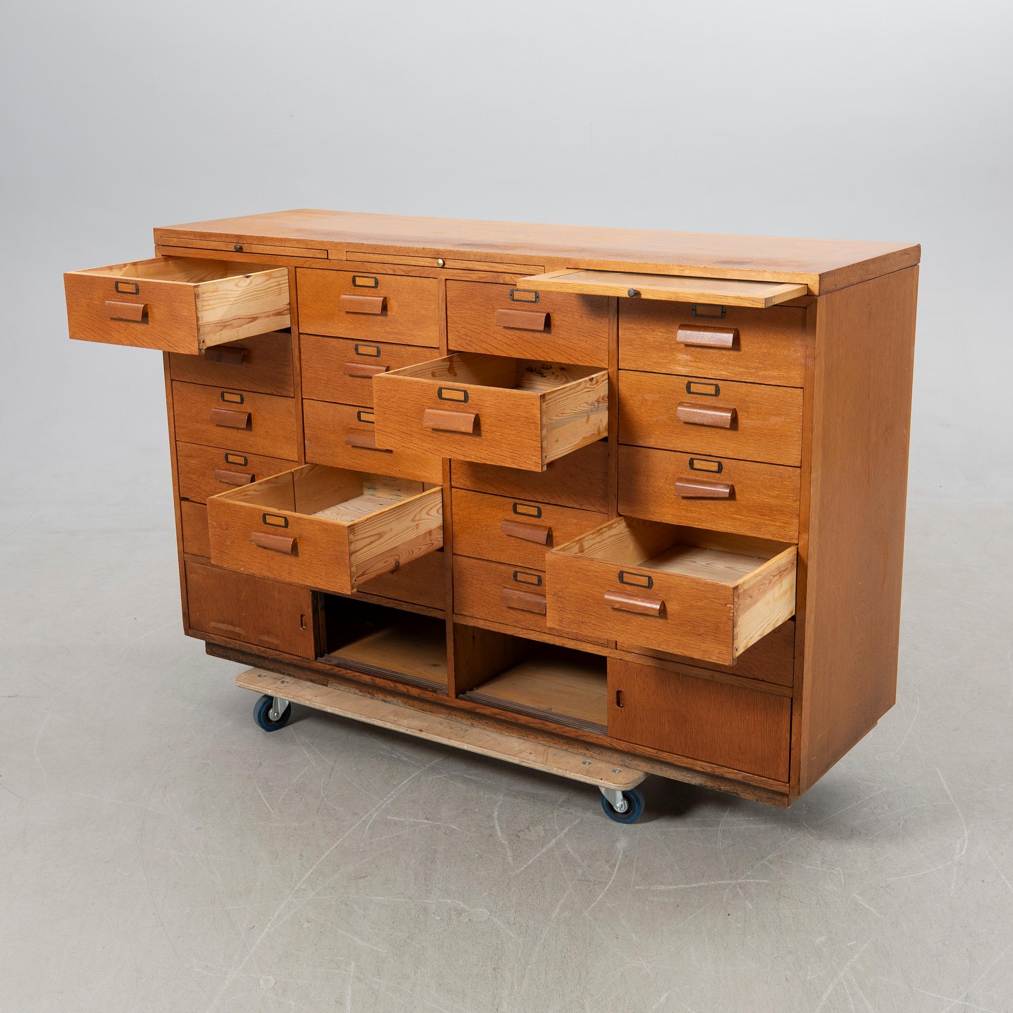 Archive cabinet, mid-20th century.