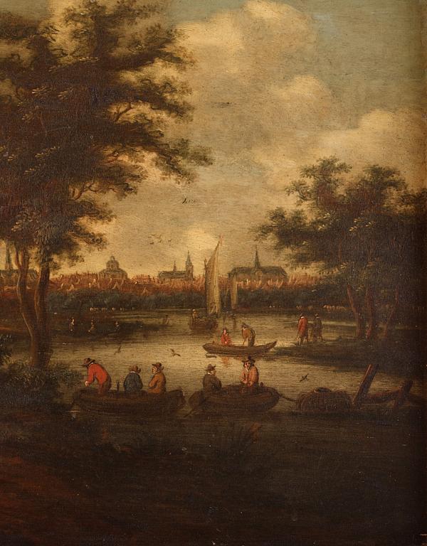 View of a Dutch city, possibly Amsterdam.