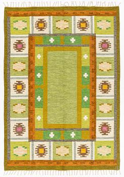 Ingegerd Silow, rug, "Båstad", flat weave, approx. 237 x 168 cm, Signed IS.