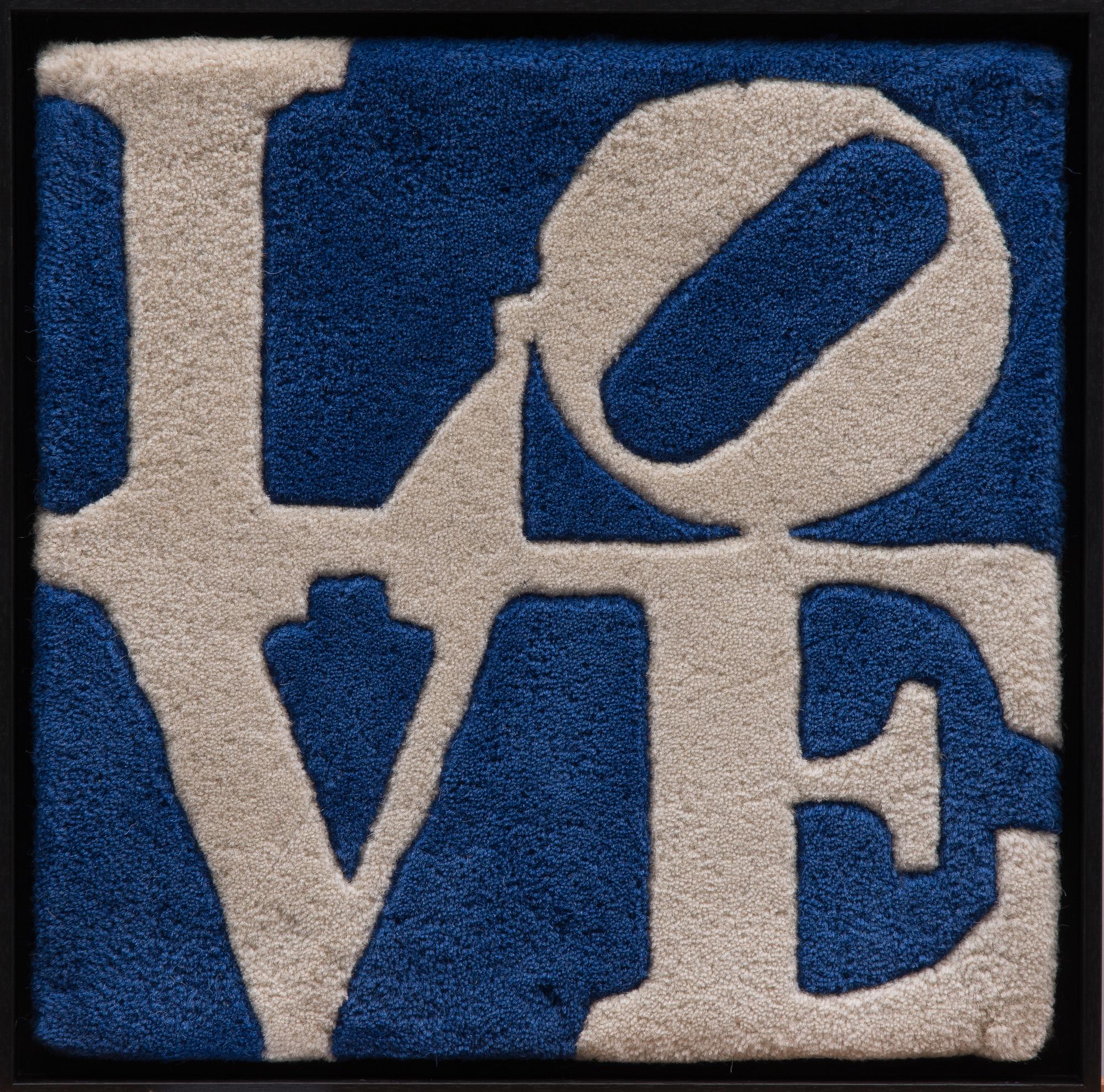 ROBERT INDIANA, INRAMAD MATTA. Chosen Love. Etikett: R Indiana, numrerad 153/∞ .