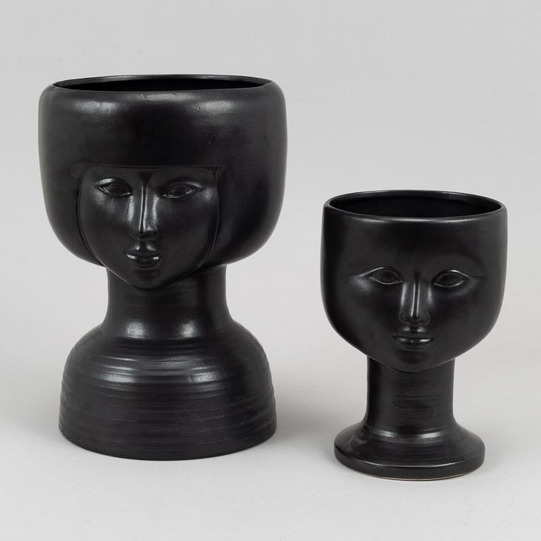 Lisa Larson, two stoneware vase from Gustavsberg.