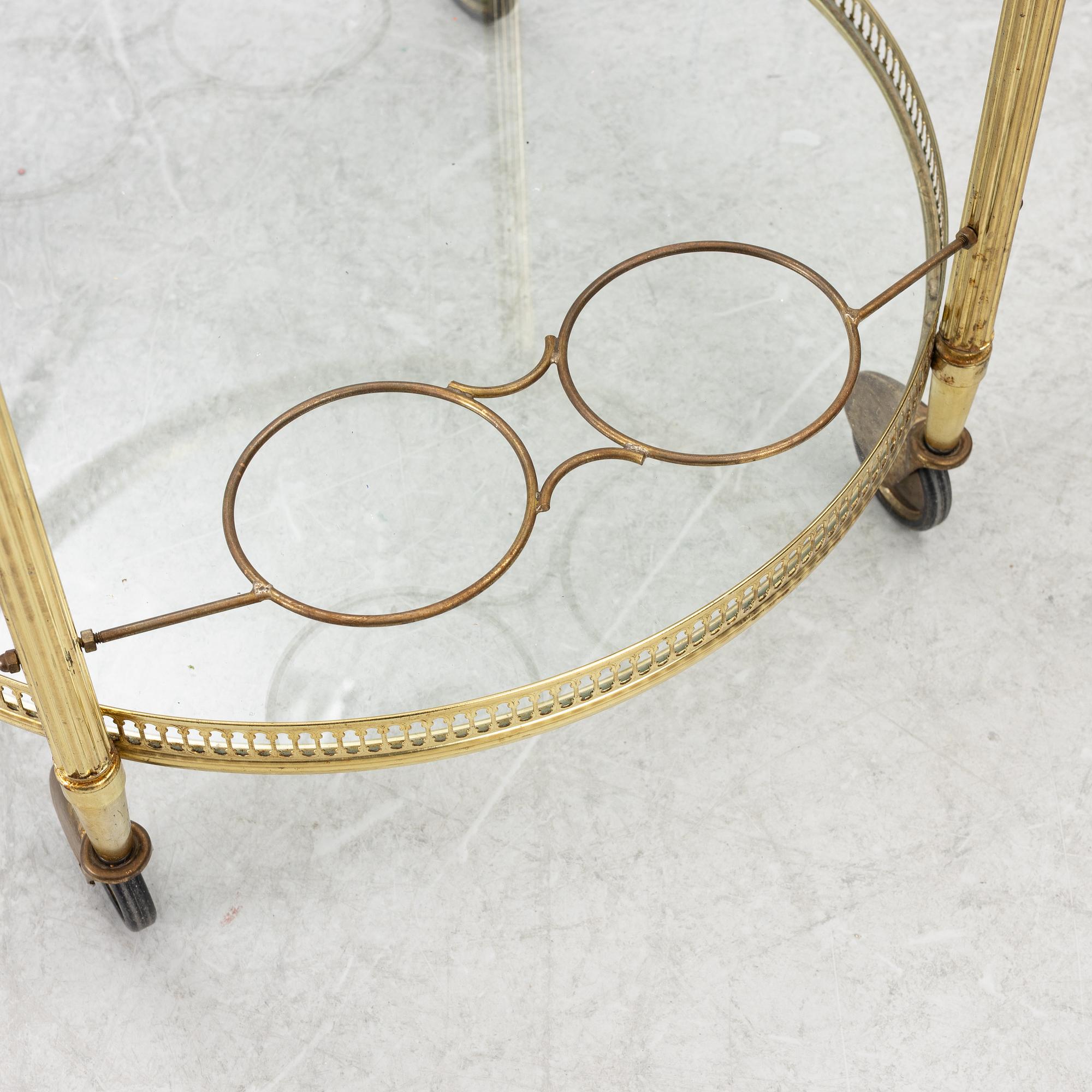 Serving cart, late 20th century.