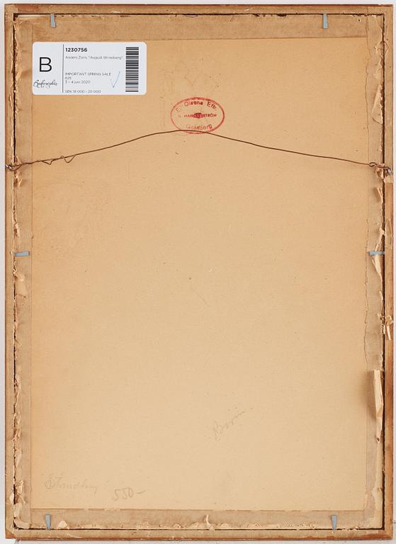 Anders Zorn, "August Strindberg".