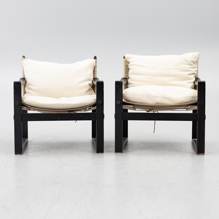 Armchairs, a pair, Börge Jensen & Sons, Denmark, second half of the 20th century.