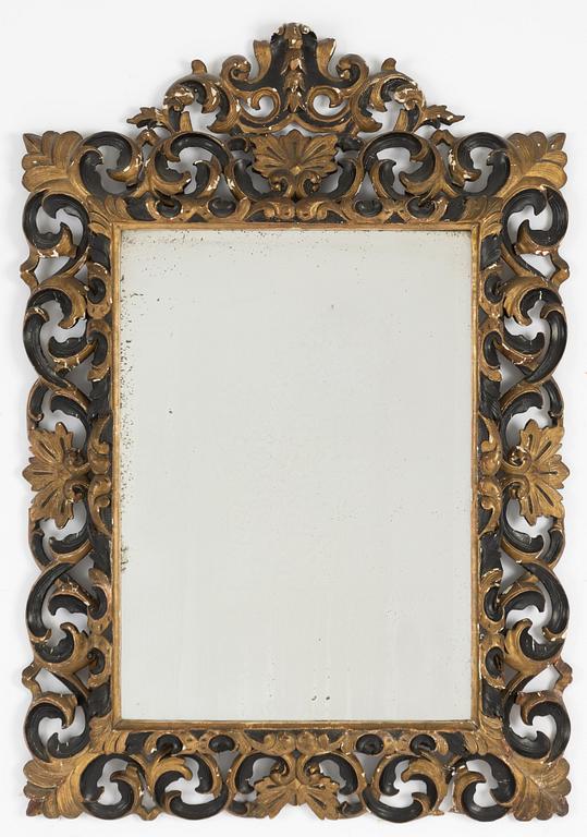 Spegel, barockstil, omkring år 1900.