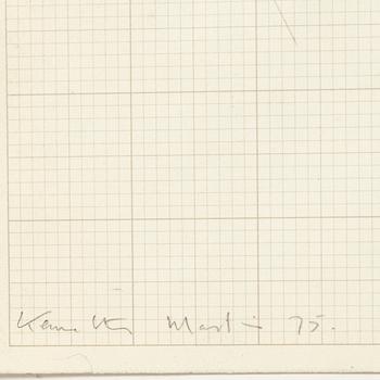 Kenneth Martin, mixed media on paper, 3 pcs, signed and dated -75.