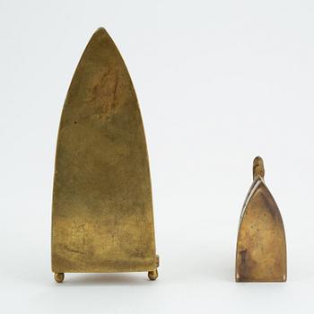 Two brass iron, early 19th century.