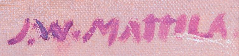 JOHAN WILHELM MATTILA, olja på duk, signerad.