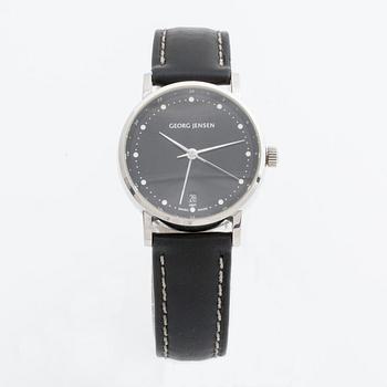 GEORG JENSEN, wristwatch,  design Henning Koppel. 32mm.