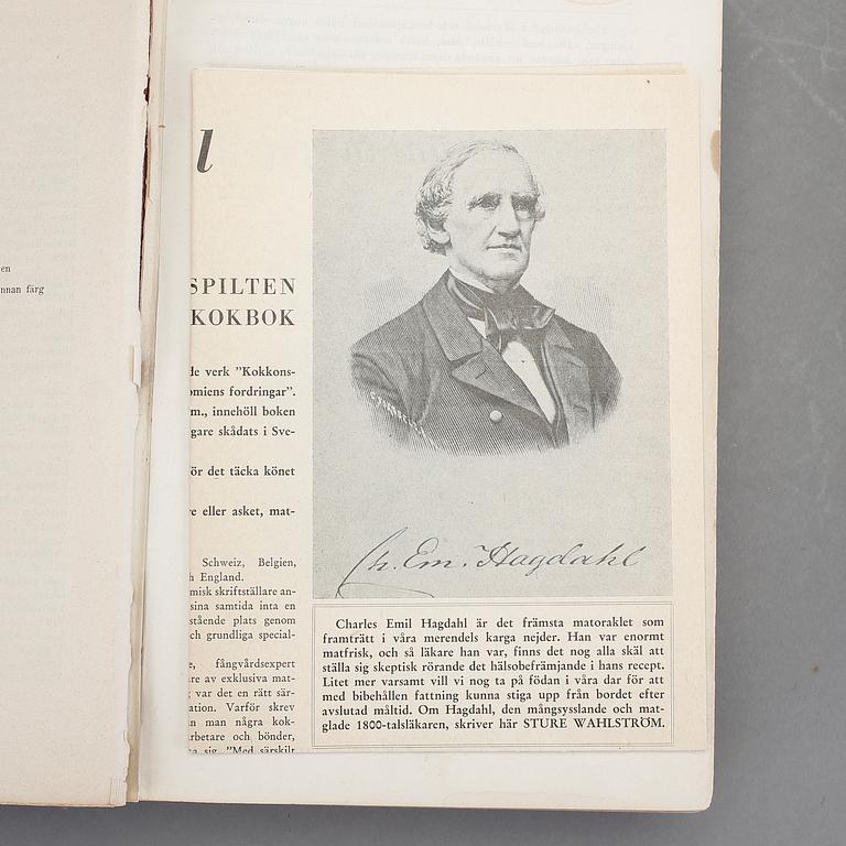 KOKBÖCKER, 2 st, Cajsa Warg och Charles Emil Hagdahl, Stockholm 1800 respektive 1891.