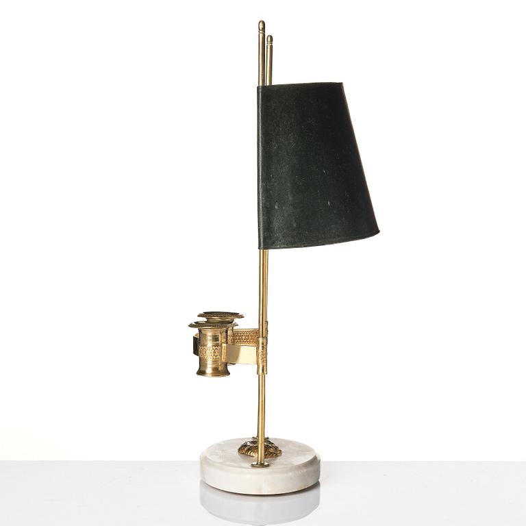 A late Gustavian early 19th century table lamp.