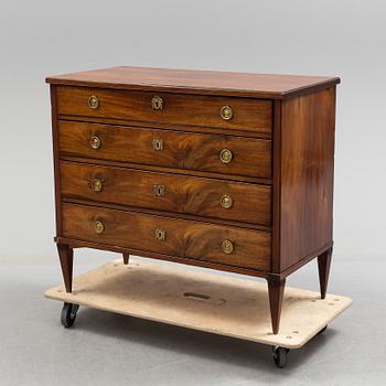 A Late Gustavian chest of drawers circa 1800.