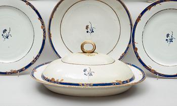 An enamelled dinner service, Qing dynasty, Qianlong (1736-95). (47 parts).