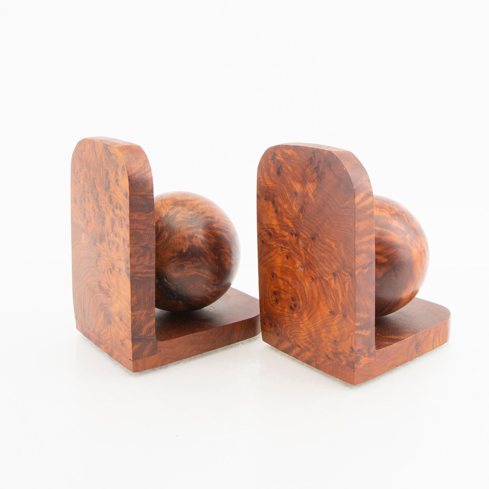 Bokstöd, ett par, art déco, 1900-talets första hälft.