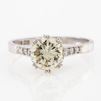 Ring 18K white gold with diamonds approximately 1.62 ct in total, Gothenburg 1953.