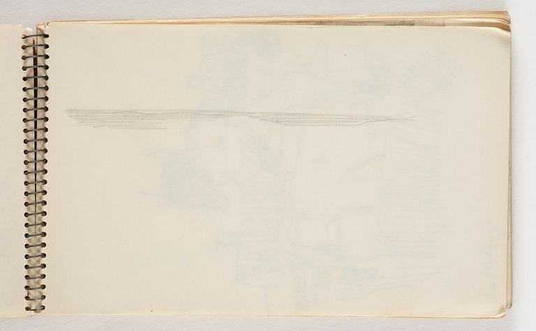 Lotte Laserstein, 10 små skissblock med teckningar.