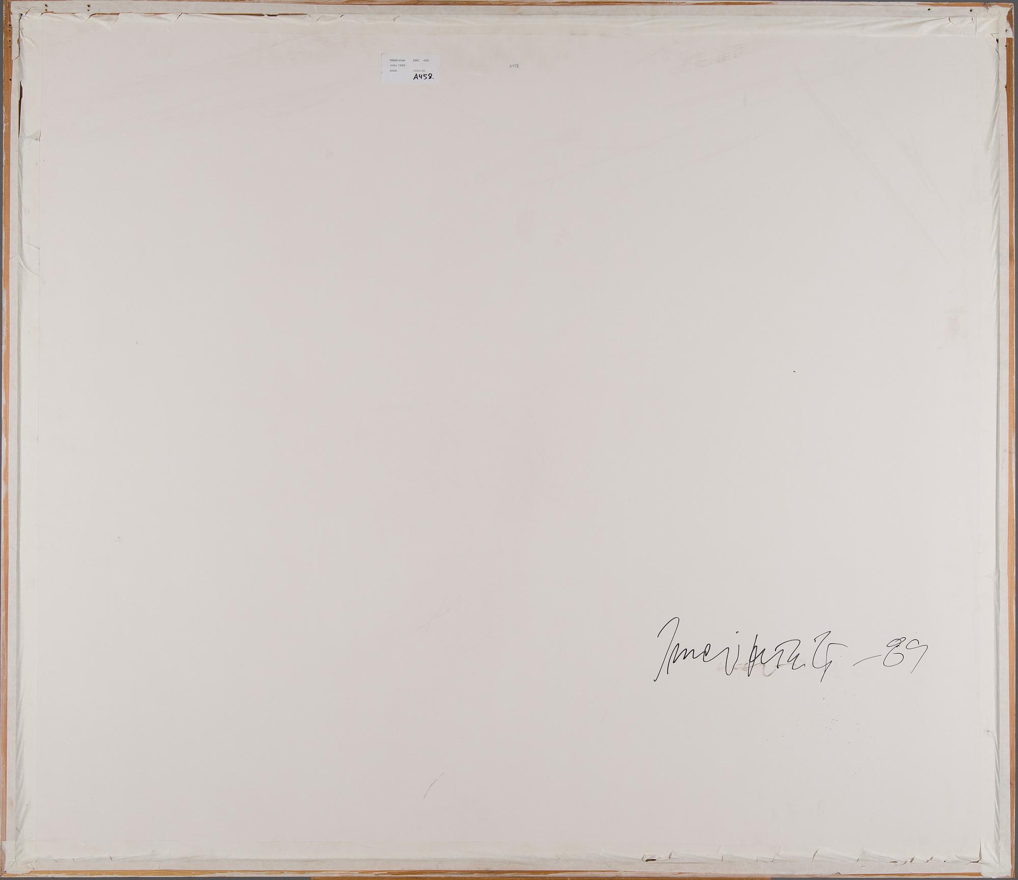 IRMELI MÄKILÄ, blandteknik, a tergo signerad och daterad -89.