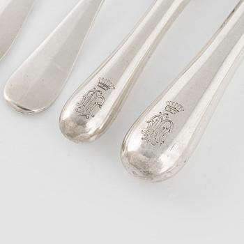 An Austro-Hungarian Silver Cutlery, mark of Thomas Dub, Vienna 1872-86 (91 pieces).