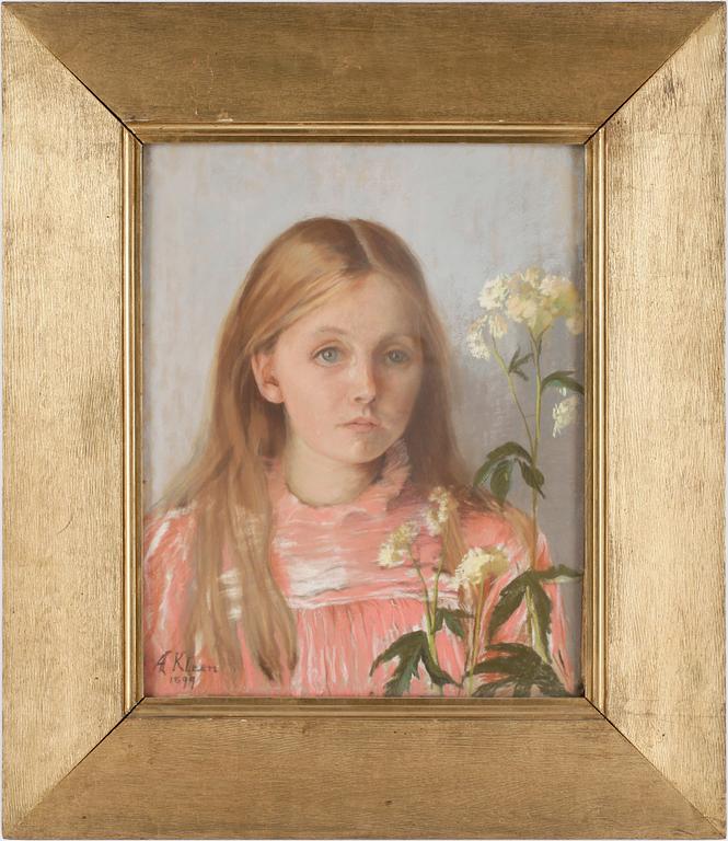 ANDREA GRAM KLEEN, pastell på papper, signerad och daterad 1899.