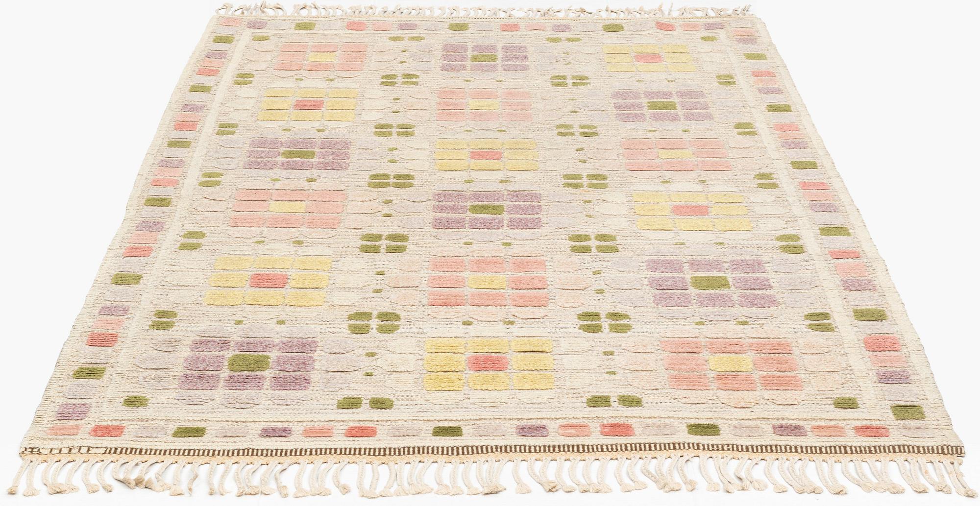 Märta Måås-Fjetterström, matta, "Dahlior", reliefflossa, ca 261 x 166 cm, signerad AB MMF.