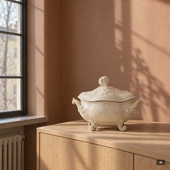 A Rococo tureen with cover, probably Marieberg, 18th Century.