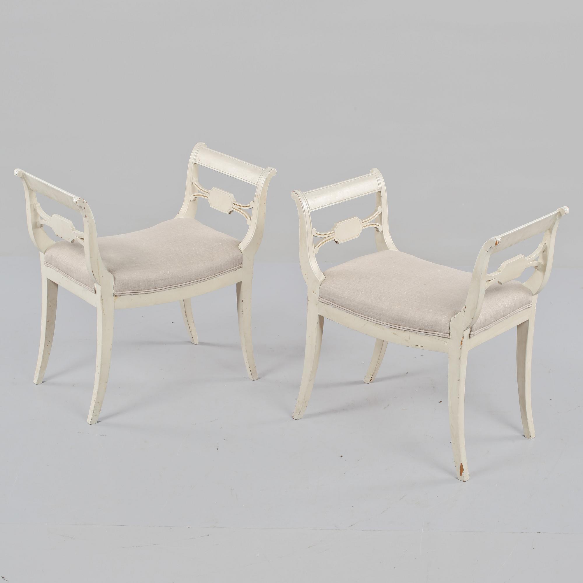 BANKETTER, ett par, senempir, omkring 1800-talets mitt.