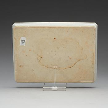 BRICKA, kompaniporslin. Qing dynastin, Jiaqing (1796-1820).