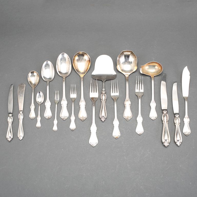 BESTICKSERVIS, ca 154 delar, nysilver, GAB, 1900-tal. Modell Olga.