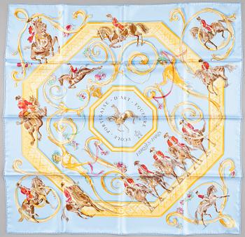 418. HERMÈS, scarf, "Ecole Portugaise D'Art Equestre".