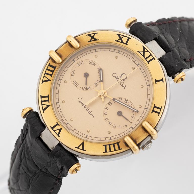 Omega, Constellation, "Uggla", wristwatch, 33 mm.