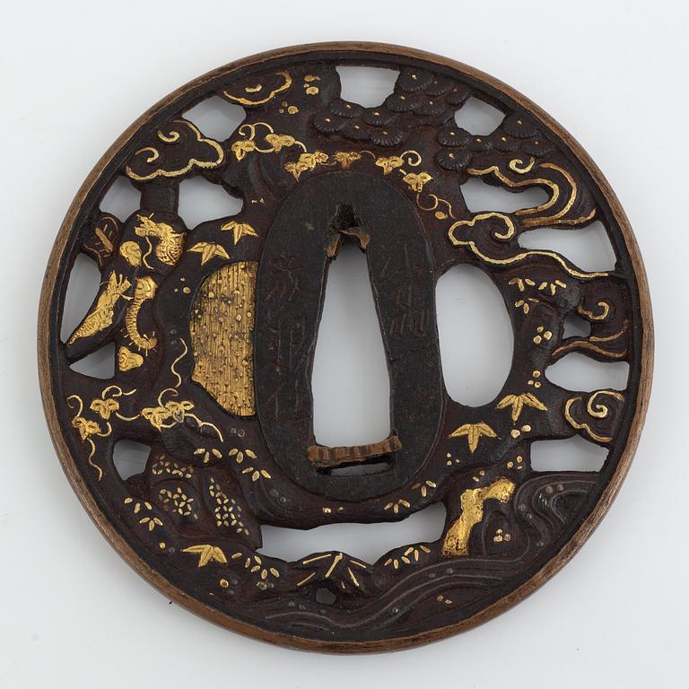 Tsuba, mei, Japan, Edo period.