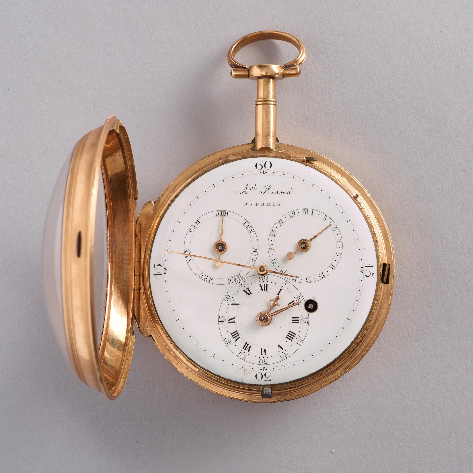 André Hessen (Anders Bengtsson), fickur, guld, Paris 1700-talets senare del.