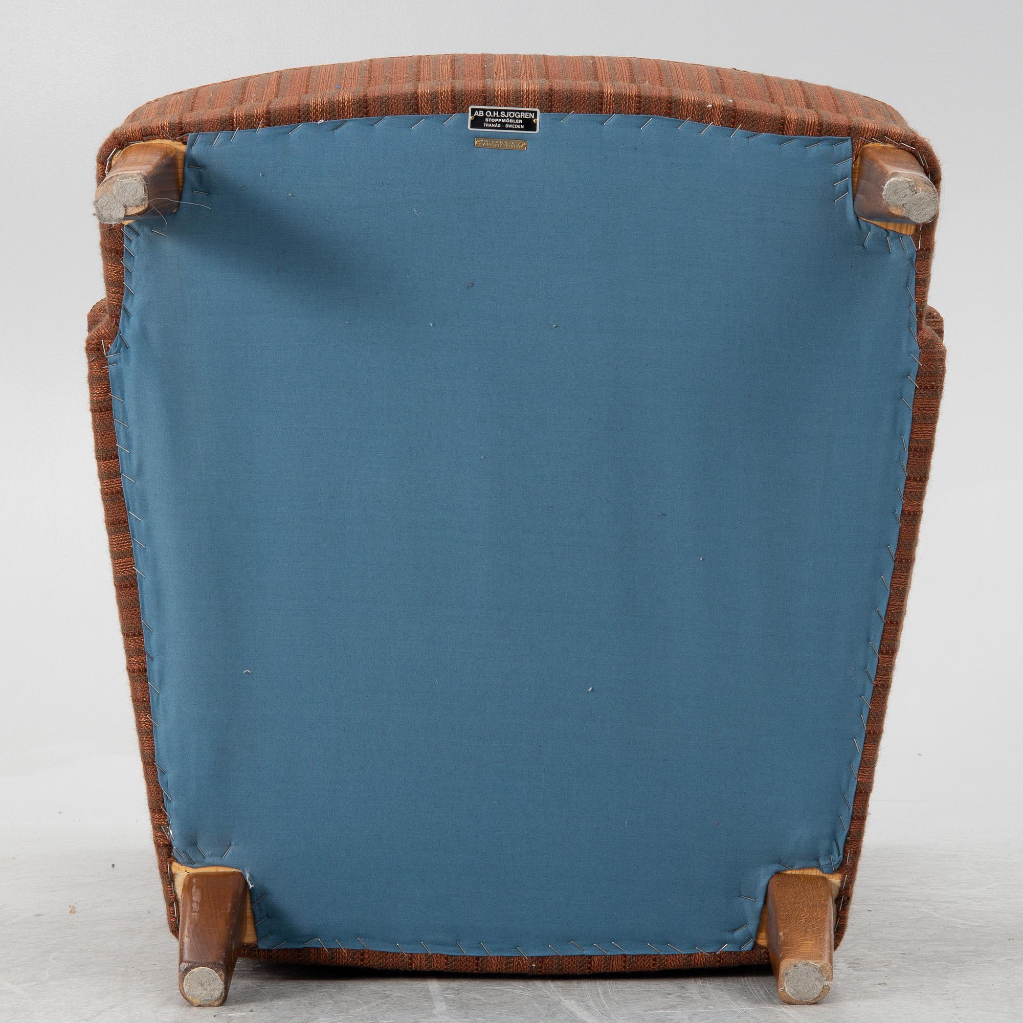 Carl Malmsten, a "Häggbom" armchair, AB O.H. Sjögren.