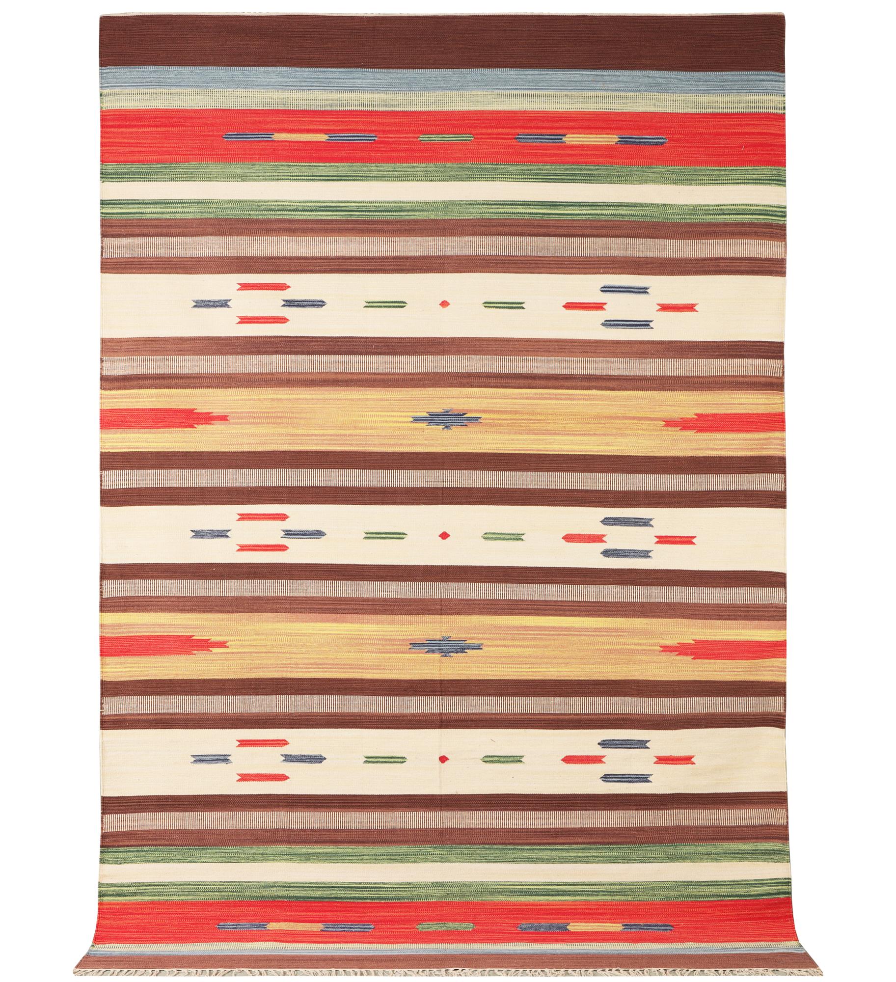 A Durry carpet, c. 200 x 200 cm.