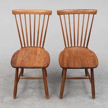 Six chairs by Carl Malmsten, limited edition, for Stolab, 2012.