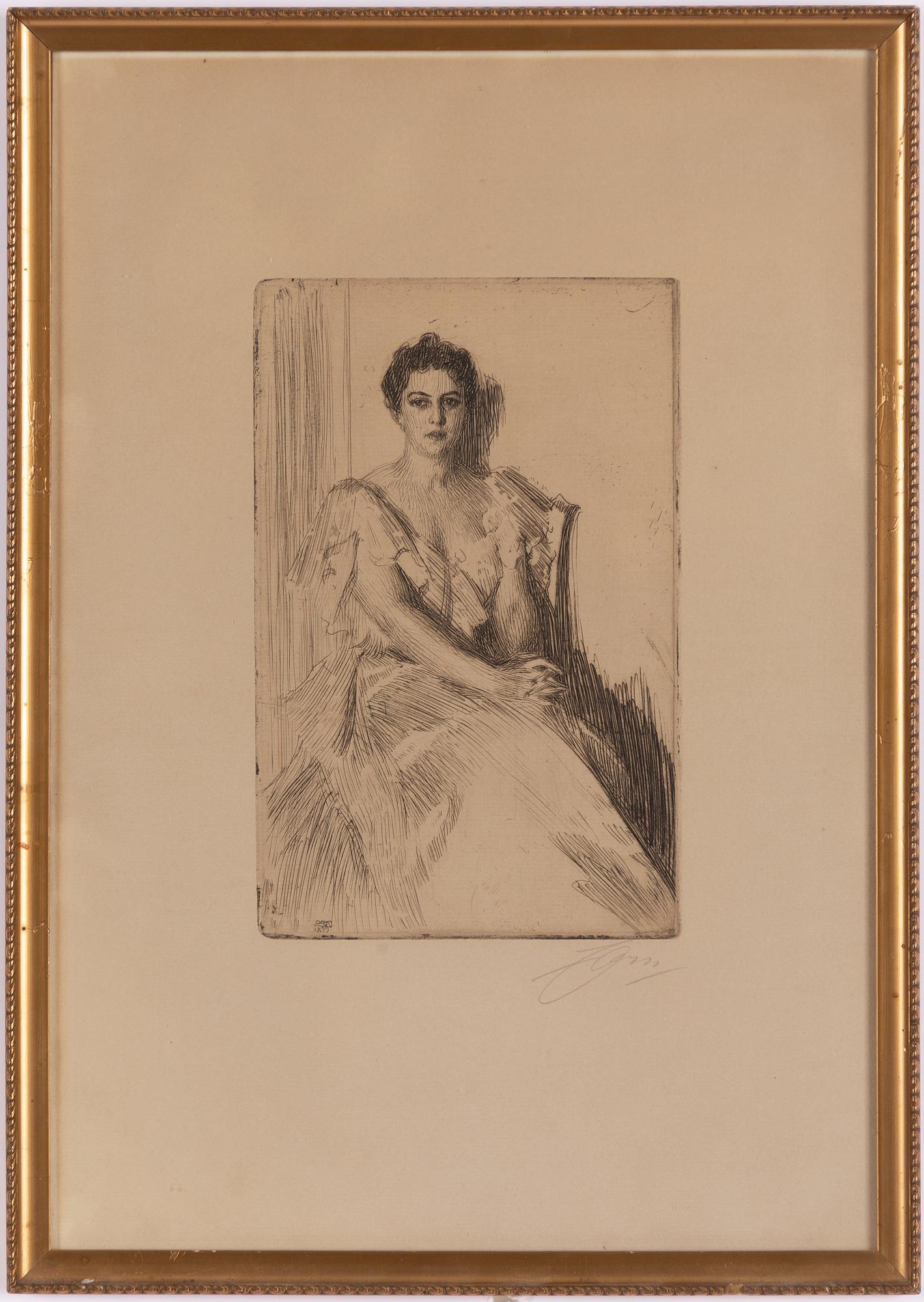 Anders Zorn, "Mrs. Clevland II".