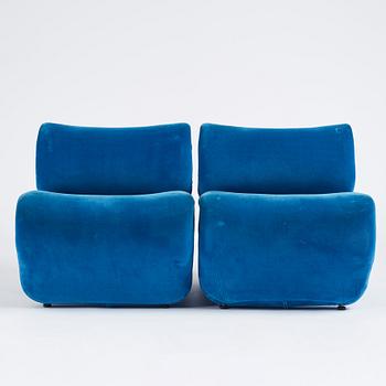 Jan Ekselius, a pair of lounge chairs, 'Etcetera', J.O. Carlssons Möbel AB, Vetlanda, 1960-70s.