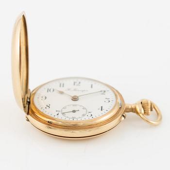 Pocket watch, 14K gold, hunter, 34 mm.