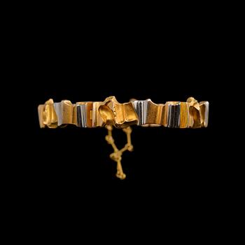 298. Björn Weckström, A BRACELET, gold 14K and platinum, "Alba", Lapponia 1990. Weight 33,1 g.