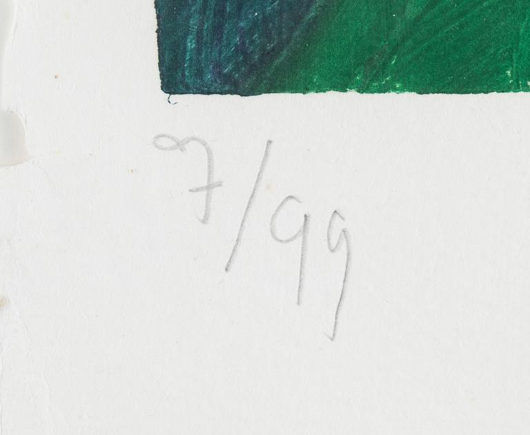 Bengt Lindström, carborundum etching, signed 7/99.