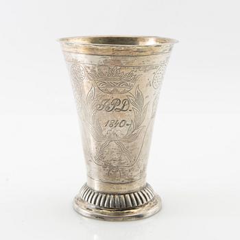 Andreas Silfverberg cup silver Ystad 1840.