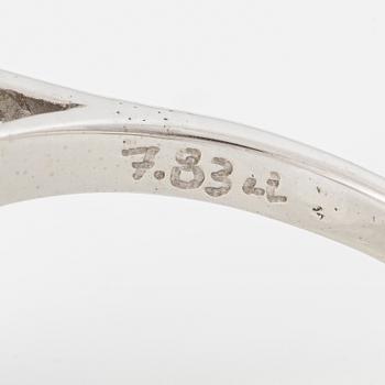 Ring, cocktail ring 18K white gold with chrysoberyl and brilliant-cut diamonds.