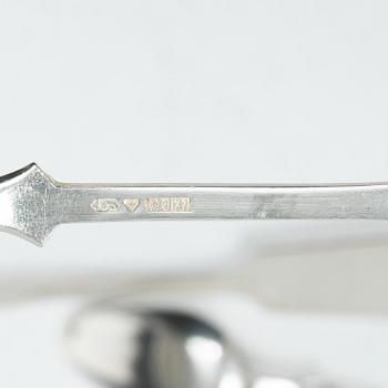 A Finnish silver cutlery set, “Musslan”, Finland, including mark of Kultakeskus, Hämeenlinna, 1974 (77 pieces).