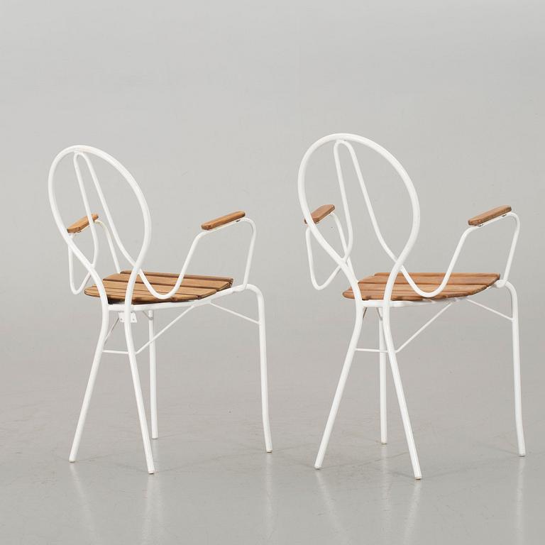 TWO TORSTEN AHLSÉN GÄRSNÄS GARDEN CHAIRS.